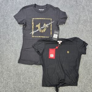 True Religion Tops Womens XS Black 2pc Bundle Zebra Logo Tie Back NWT